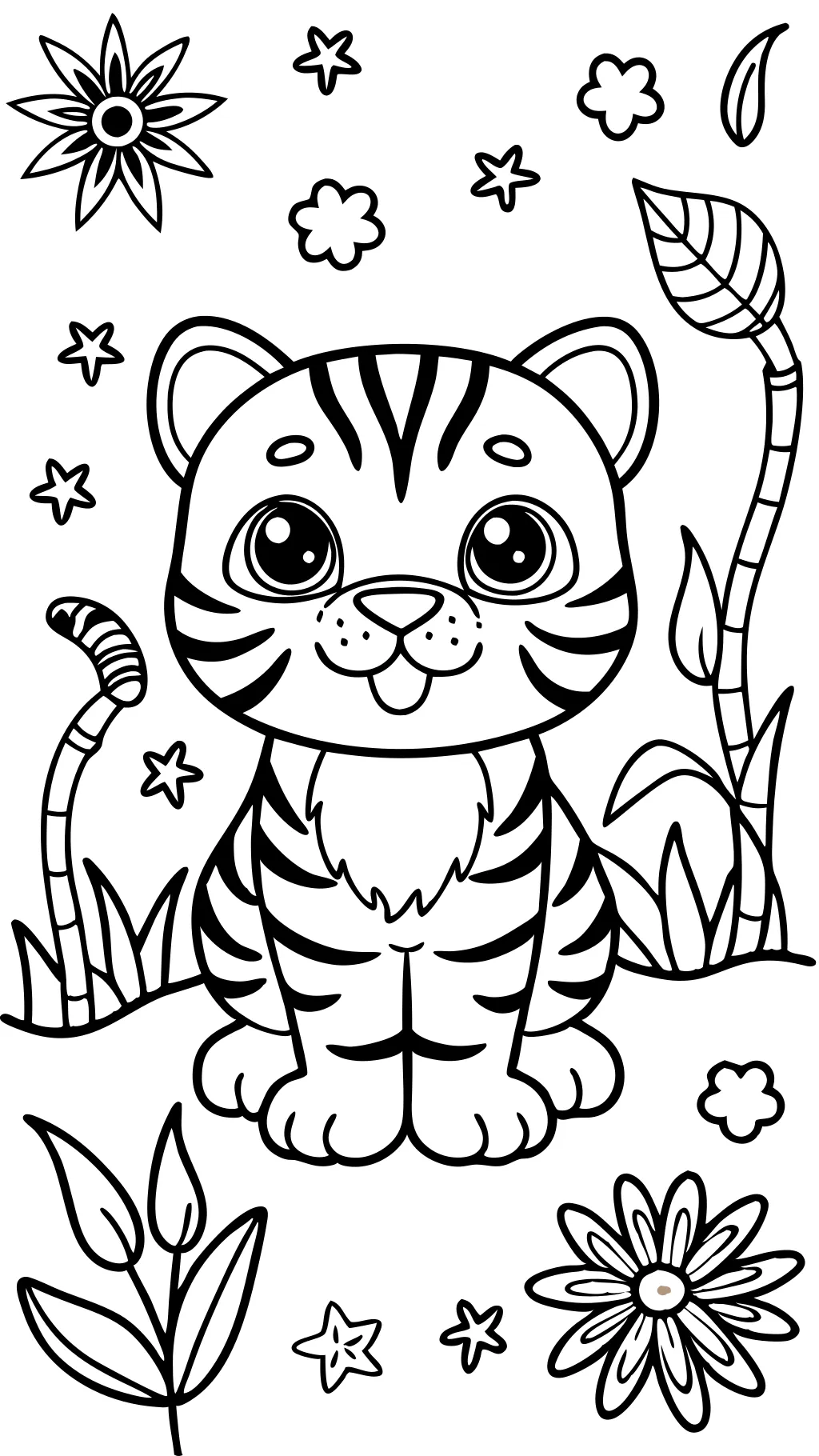 cute tiger coloring pages